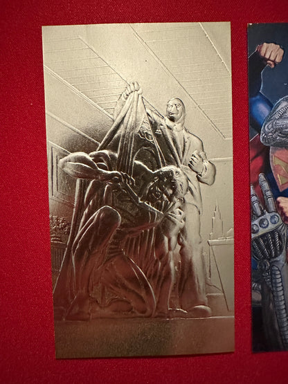 1994 Skybox DC Superman Platinum Series FG1/S4 Forged in Gold/Spectral-Etch