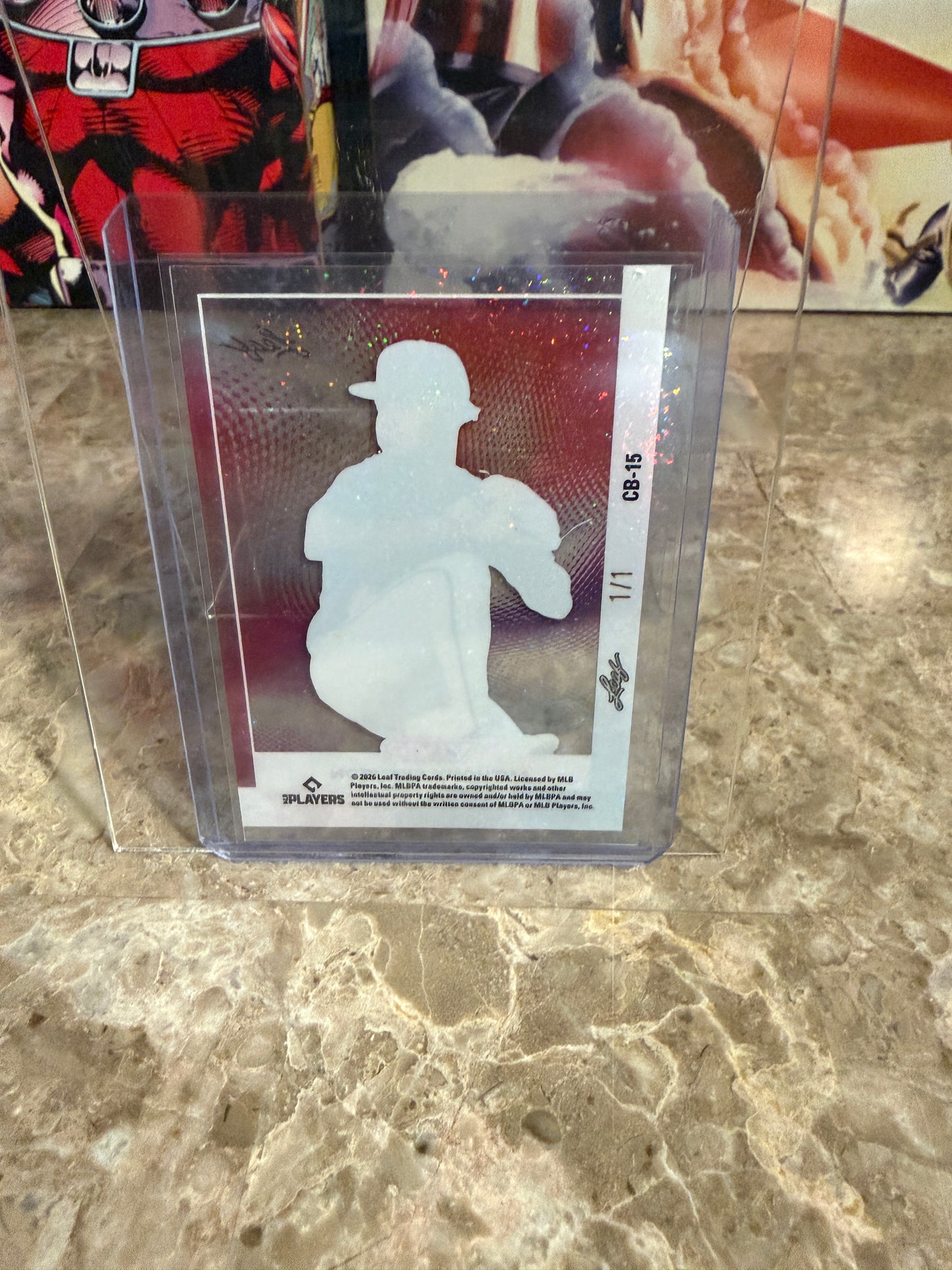 2026 Leaf Vivid Baseball Anthony Eyanson Clear Base Parallel Red Stardust 1/1