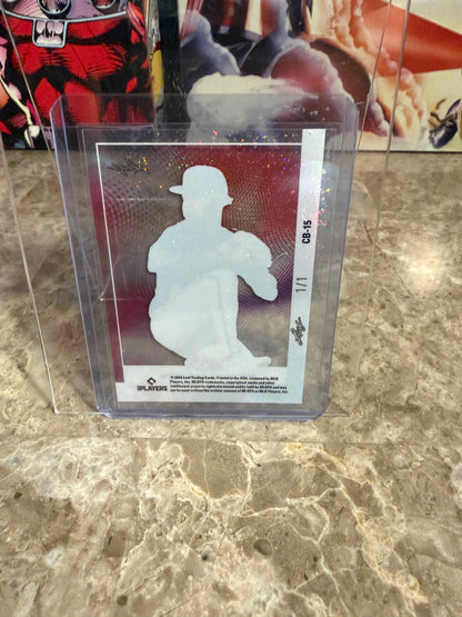 2026 Leaf Vivid Baseball Anthony Eyanson Clear Base Parallel Red Stardust 1/1