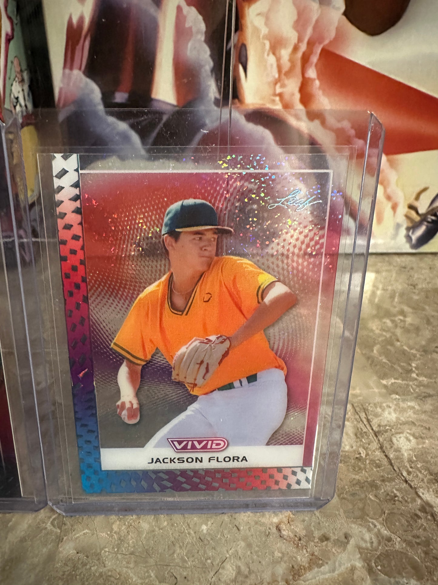 2026 Leaf Vivid Jackson Flora LOT Auto /35 Techno + 1/1 Clear Acetate UCSB