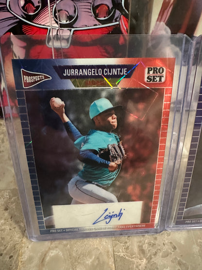 2026 Pro Set Jurrangelo Cijntje 1989 Lazer Auto 1/1 & Purple Prismatic 7/7 Lot