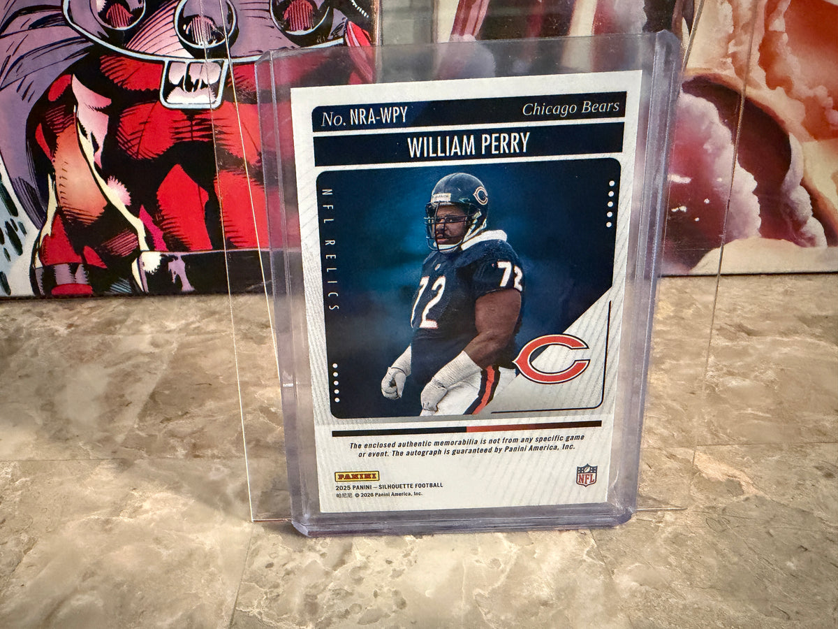 William Perry 2025 Panini Silhouette NFL Relics Patch Auto /199