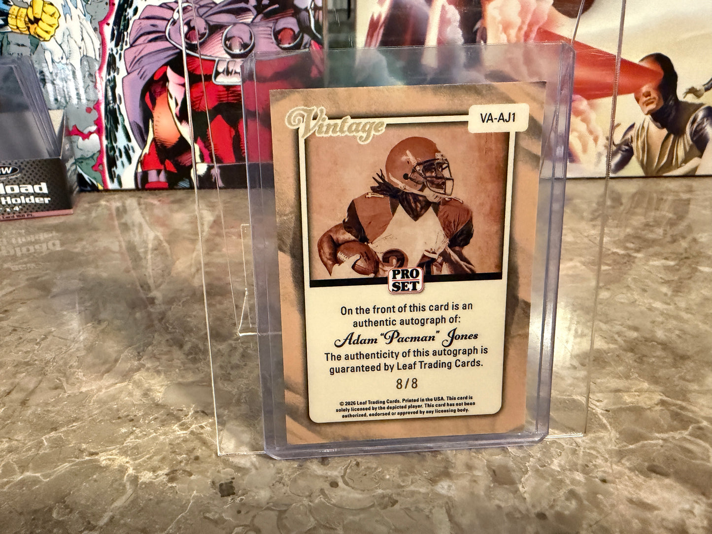 2026 Leaf Pro Set Metal Football Adam Packman Jones Vintage Auto 8/8 Bookend