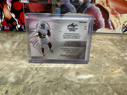 2025 Leaf Trinity MATTHEW GOLDEN Rookie Metal Patch Auto 8/9 - Packers RC