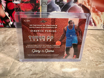 Kendrick Perkins 2025 Leaf Glory of the Game Tough As Leather Substrate Auto /35