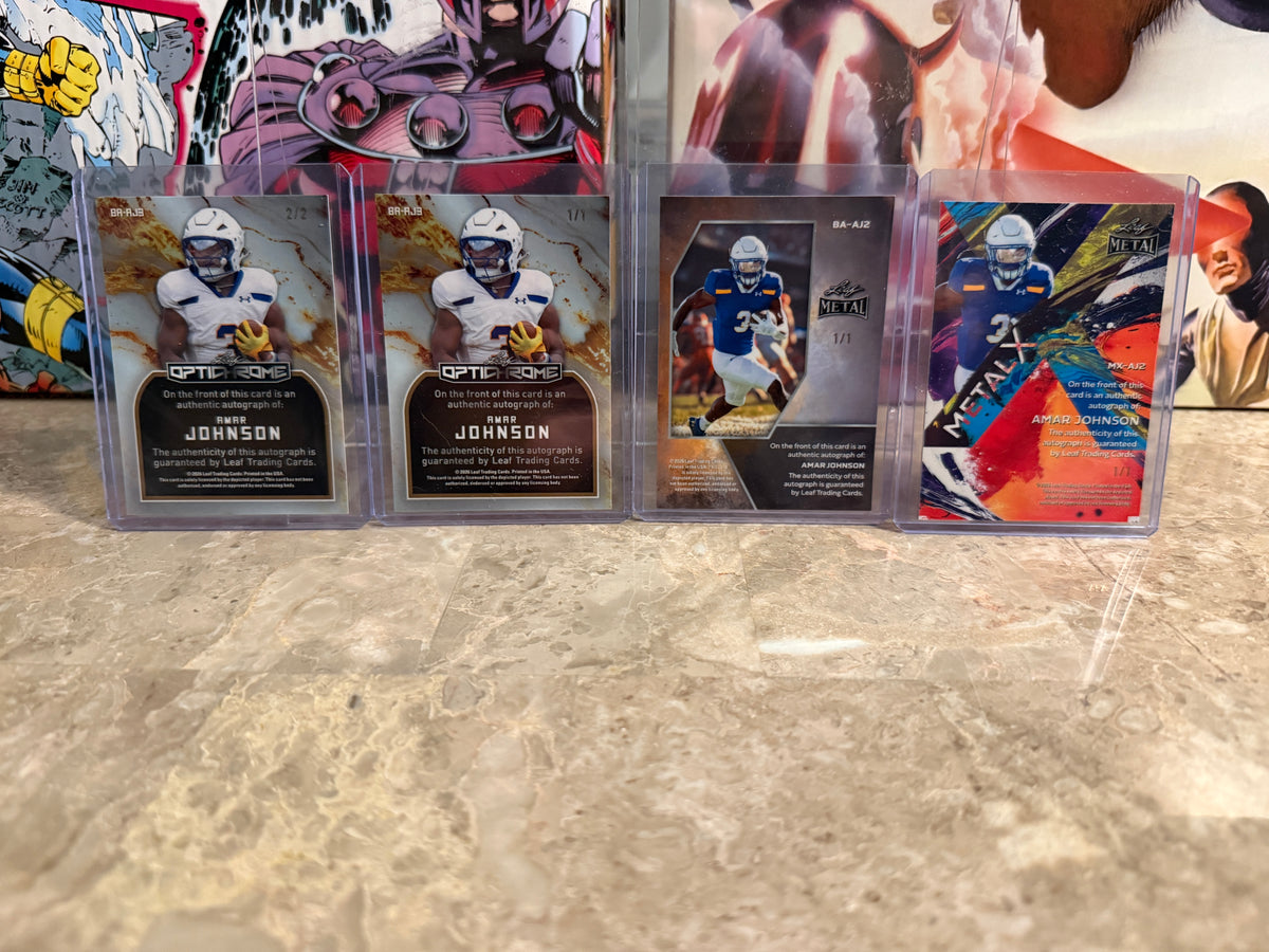 Amar Johnson Leaf Metal Optichrome Auto 1/1 Lot Super Gold Back Cracked Ice