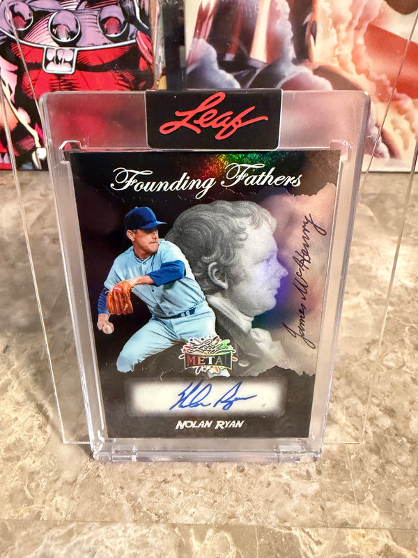 (2026/07/04) 2026 Leaf Metal Independence Day Founding Fathers Black Prismatic Nolan Ryan 1/1