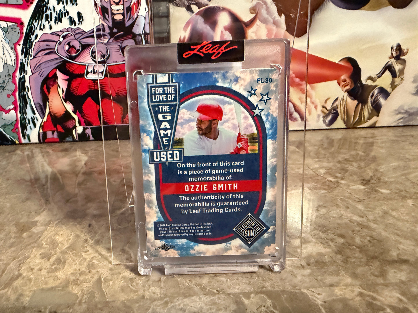 Ozzie Smith 2026 Leaf Seasons In the Sun Love of the Game-Used Centennial Patch 1/3