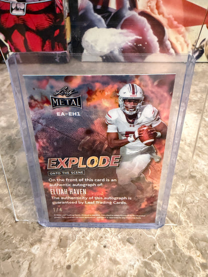 2026 Leaf Metal Explode Onto the Scene Elijah Haven Auto Red Shimmer /4