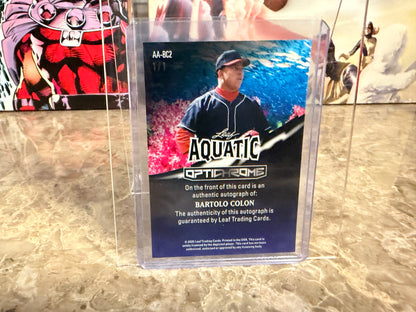 Bartolo Colon 2025 Leaf Optichrome Baseball Aquatic Auto Jellyfish 1/1 Inscription Big Sexy