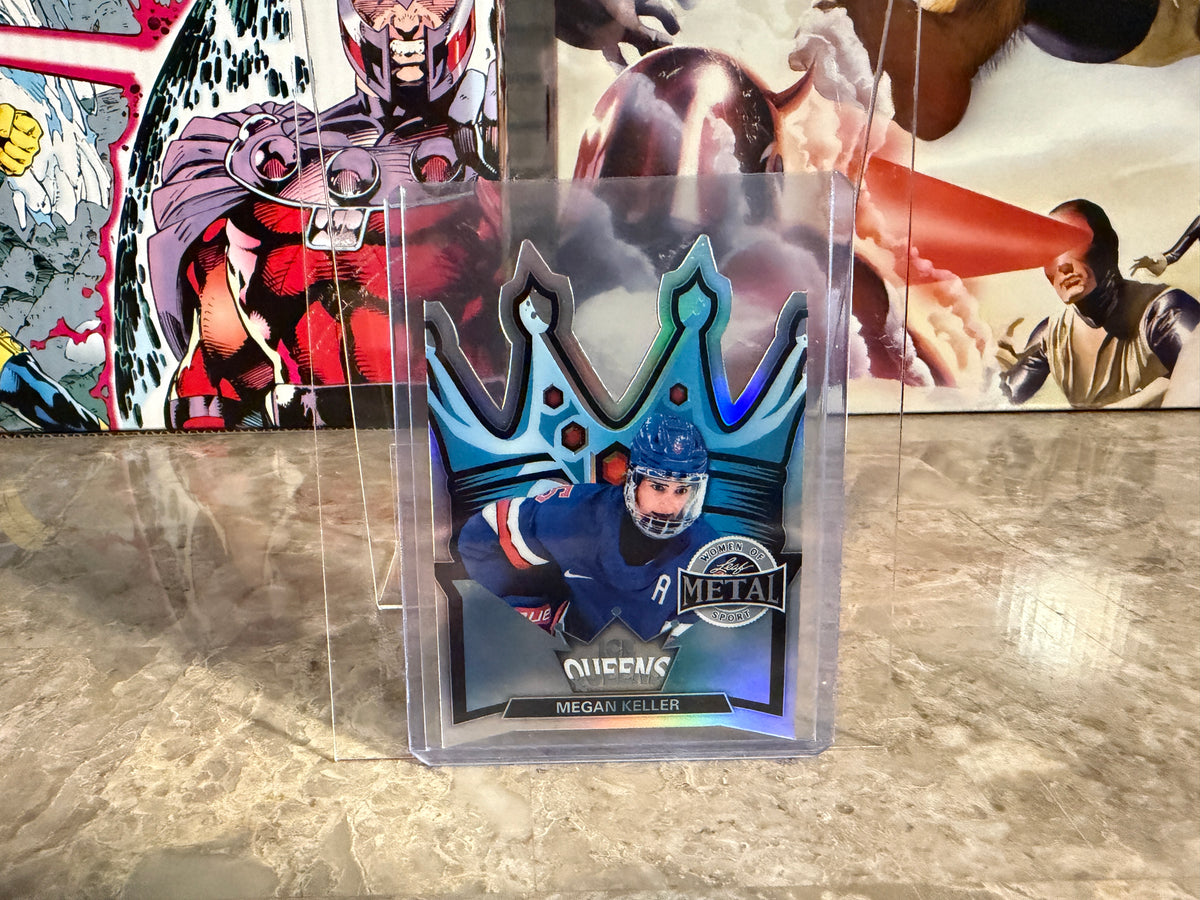 Megan Keller 2026 Leaf Women of Sport Ice Queens Die-Cut Silver Prismatic /10