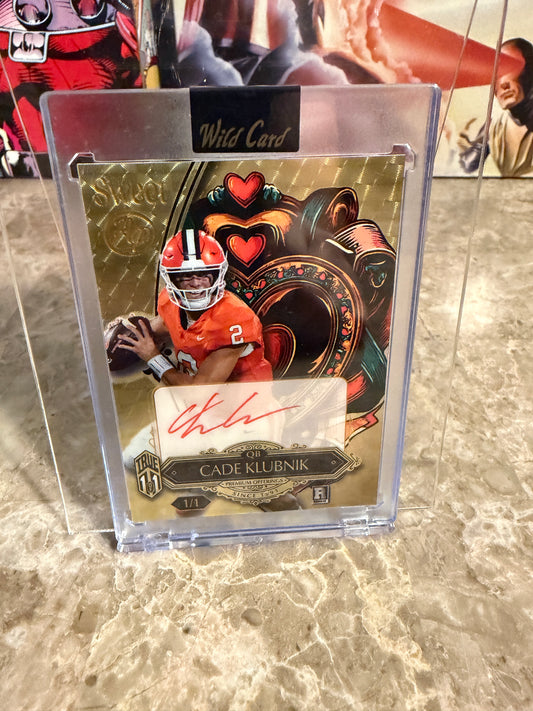 Cade Klubnik 2026 Wild Card Wild Art 1/1 Gold Vinyl Auto
