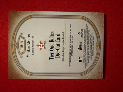 Yordan Alvarez 2026 Topps Tier One Baseball Relics Die-Cut Game-Used /199