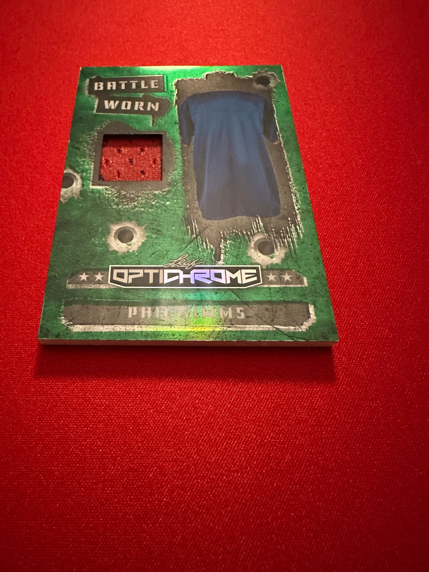 2026 Leaf Optichrome Phil Simms BATTLE WORN GAME USED PATCH /3 Giants MVP