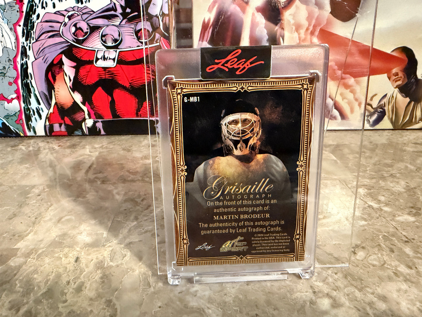 Martin Brodeur 2026 Leaf Art of Sport Grisaille Auto Bronze /5