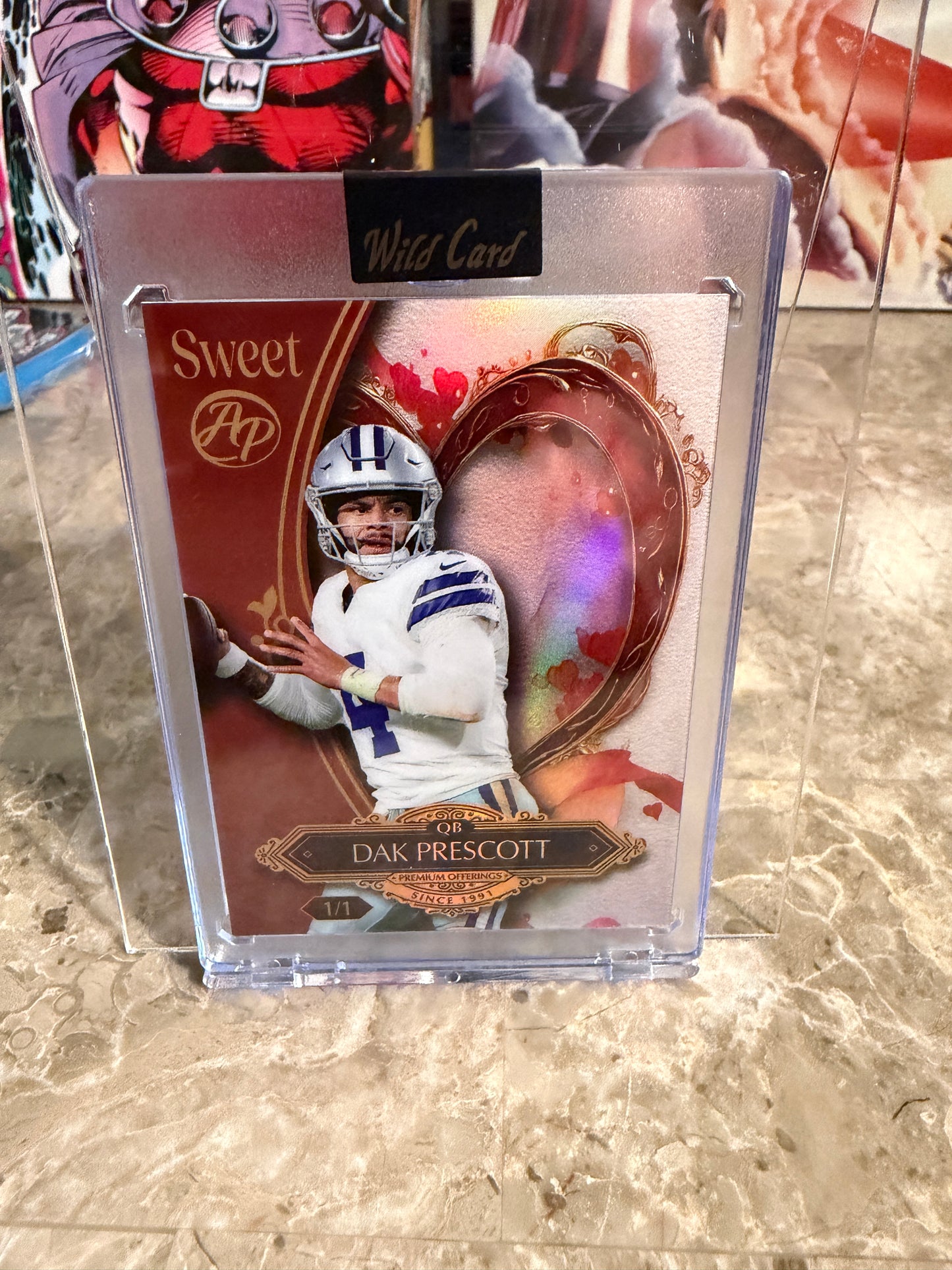 Dak Prescott 2026 Wild Card Wild Art 1/1 Color Match Artist Proof 2-Card Lot