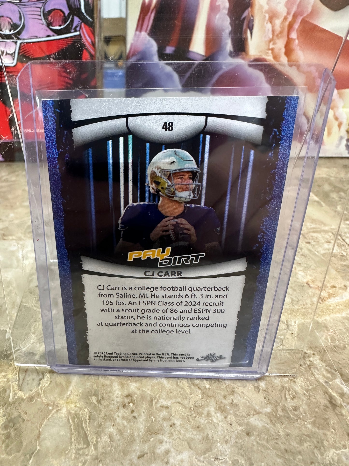 C.J. CARR 2026 Leaf Paydirt 73/99 - Notre Dame QB