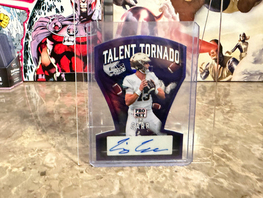 2026 Leaf Pro Set Metal Football CJ Carr Talent Tornado Auto Purple /7