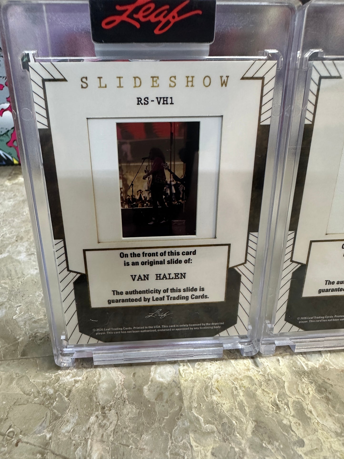 2026 Leaf Slideshow VAN HALEN Metal /25 SAMMY HAGAR 3-Slide 5150 Era PRODUCTION
