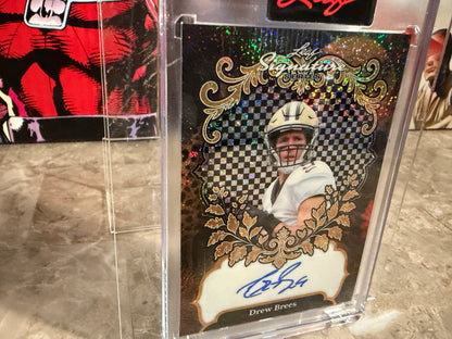 Drew Brees 2026 Leaf Signature Series Base Auto Gold Team Color Match 1/1
