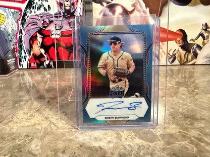 Drew Burress 2026 Leaf Metal Draft Edition Baseball Base Auto Platinum /10