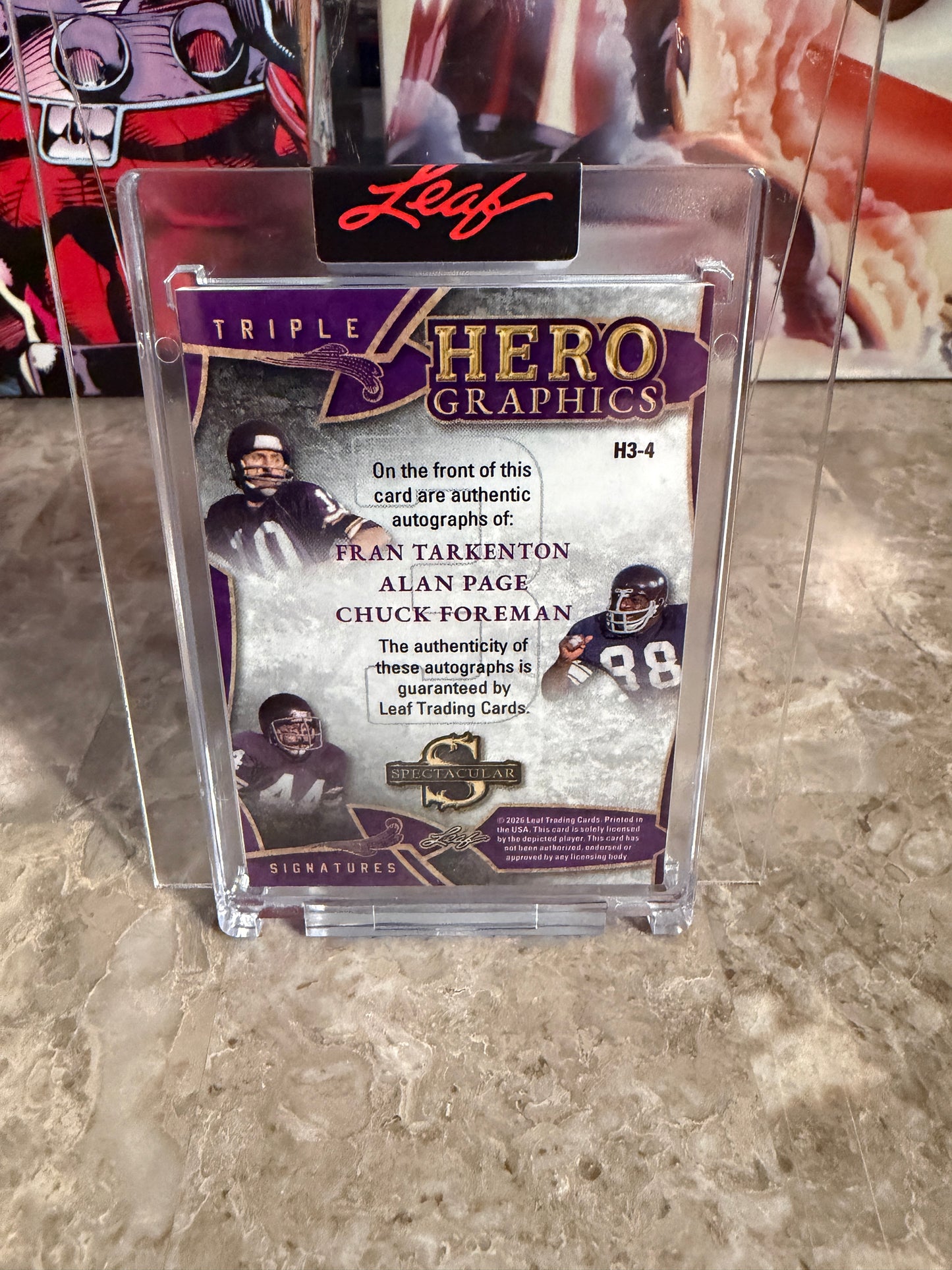 2026 Leaf Spectacular Hero Graphics Triple Auto Tarkenton Page Foreman /6