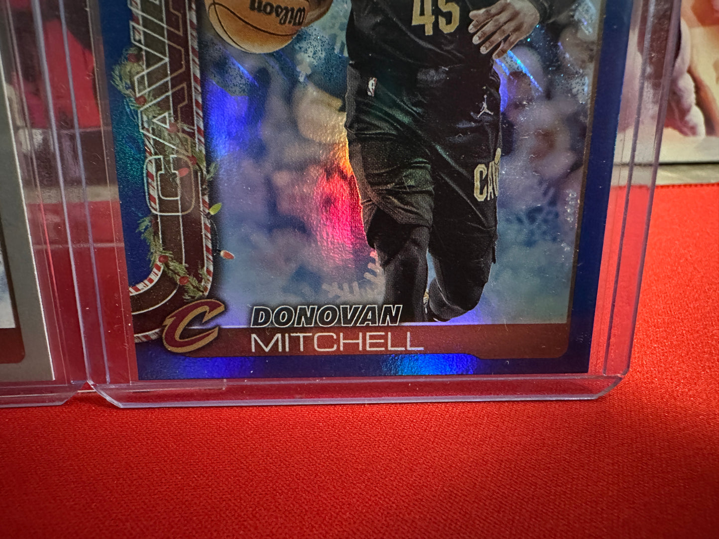 2025-26 Topps Holiday Donovan Mitchell Short Print, Glitter, Blue Foil Lot of 3