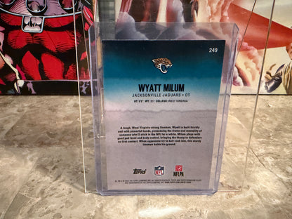 Wyatt Milum 2025 Topps Signature Class Football Chrome Green RC /150 #249