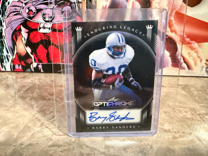 Barry Sanders 2026 Leaf Optichrome Football Enduring Legacy Auto Black 1/5