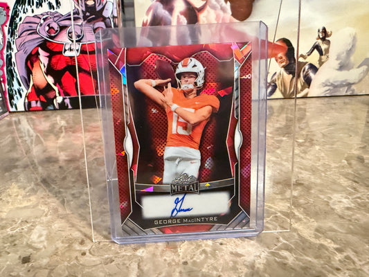 2026 Leaf Pro Set Football George MacIntyre Metal Auto On-Card 1/3 Bookend