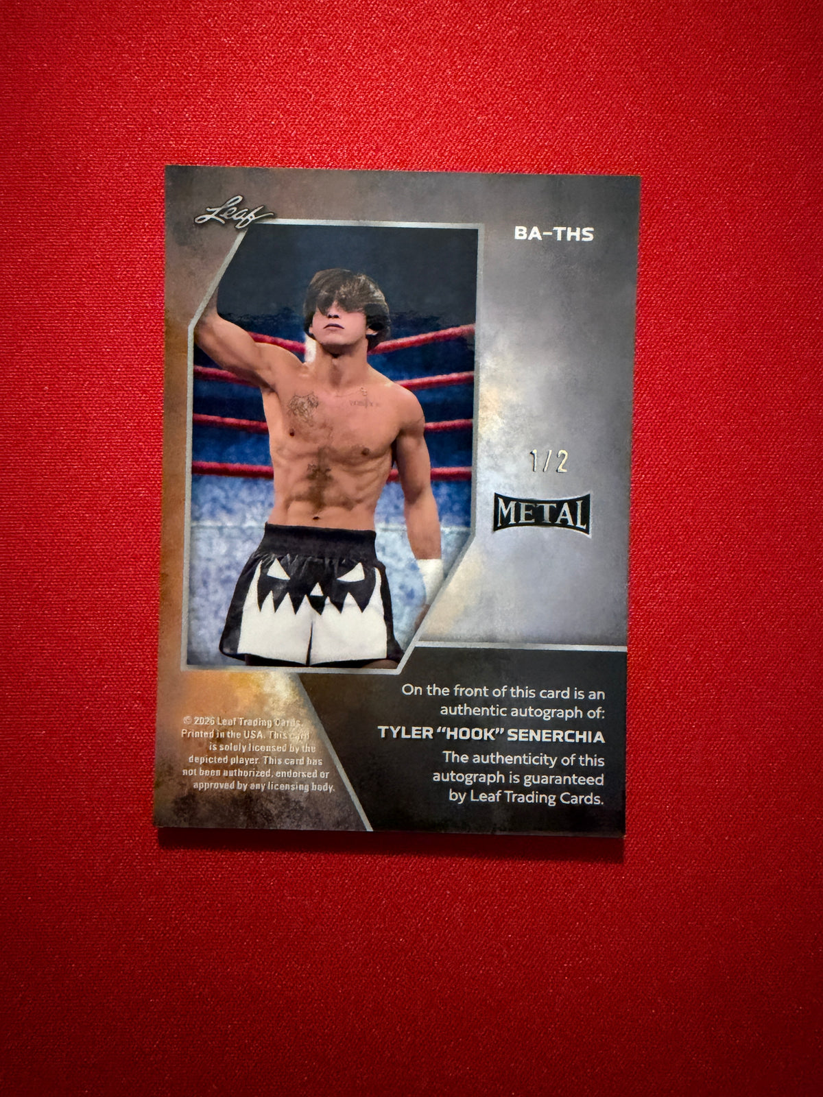 Tyler Hook Senerchia 2026 Leaf Metal Ring Kings Base Auto Black Prismatic /2