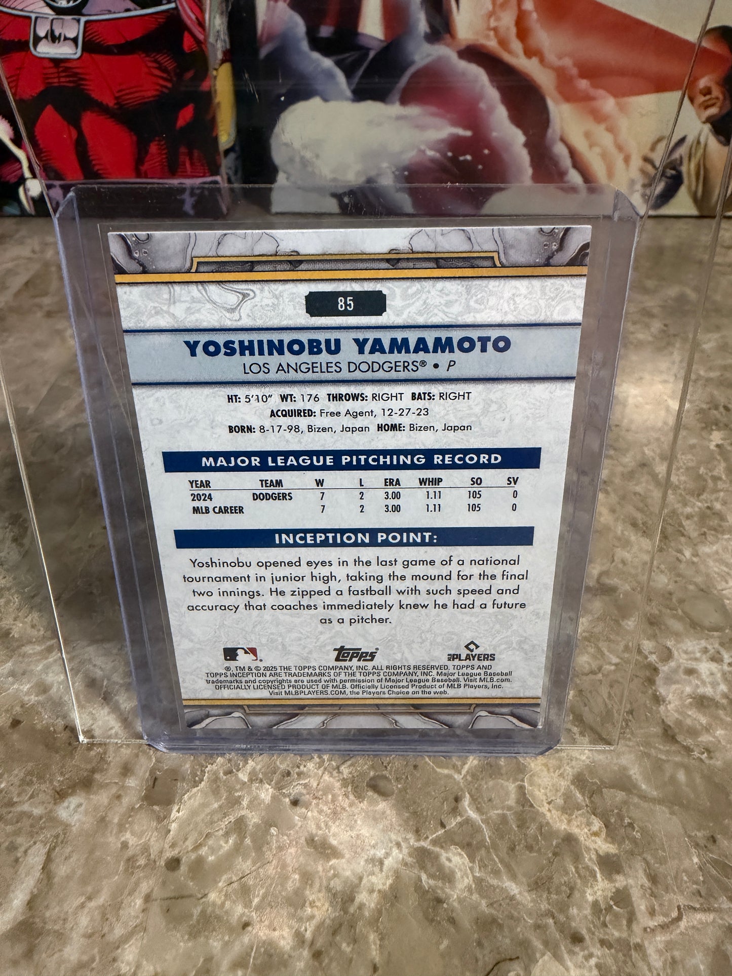 2025 Topps Inception Yoshinobu Yamamoto Green Parallel