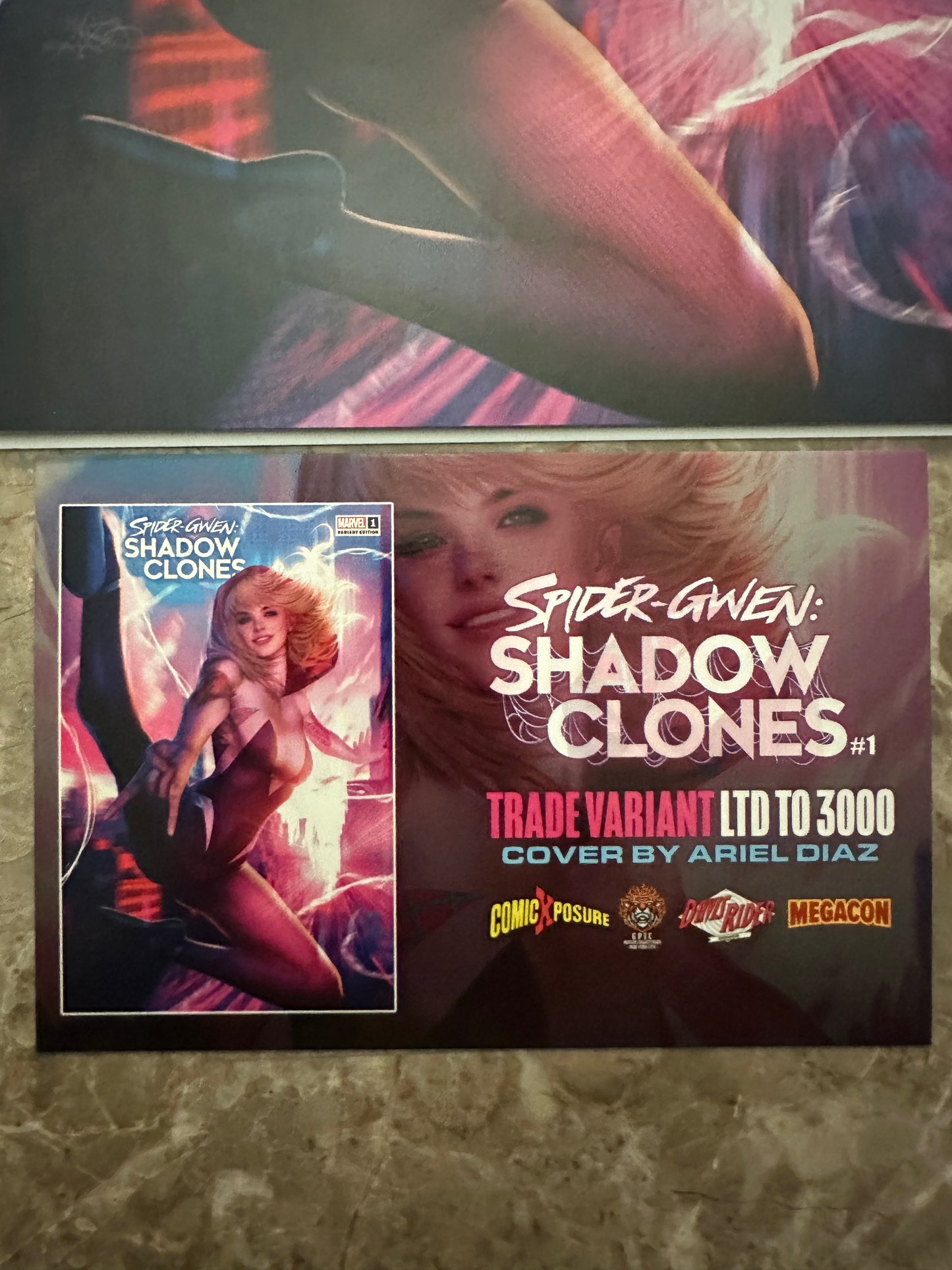 Spider-Gwen Shadow Clones #1 MegaCon Ariel Diaz Variant w/ COA VF (2023 Marvel)