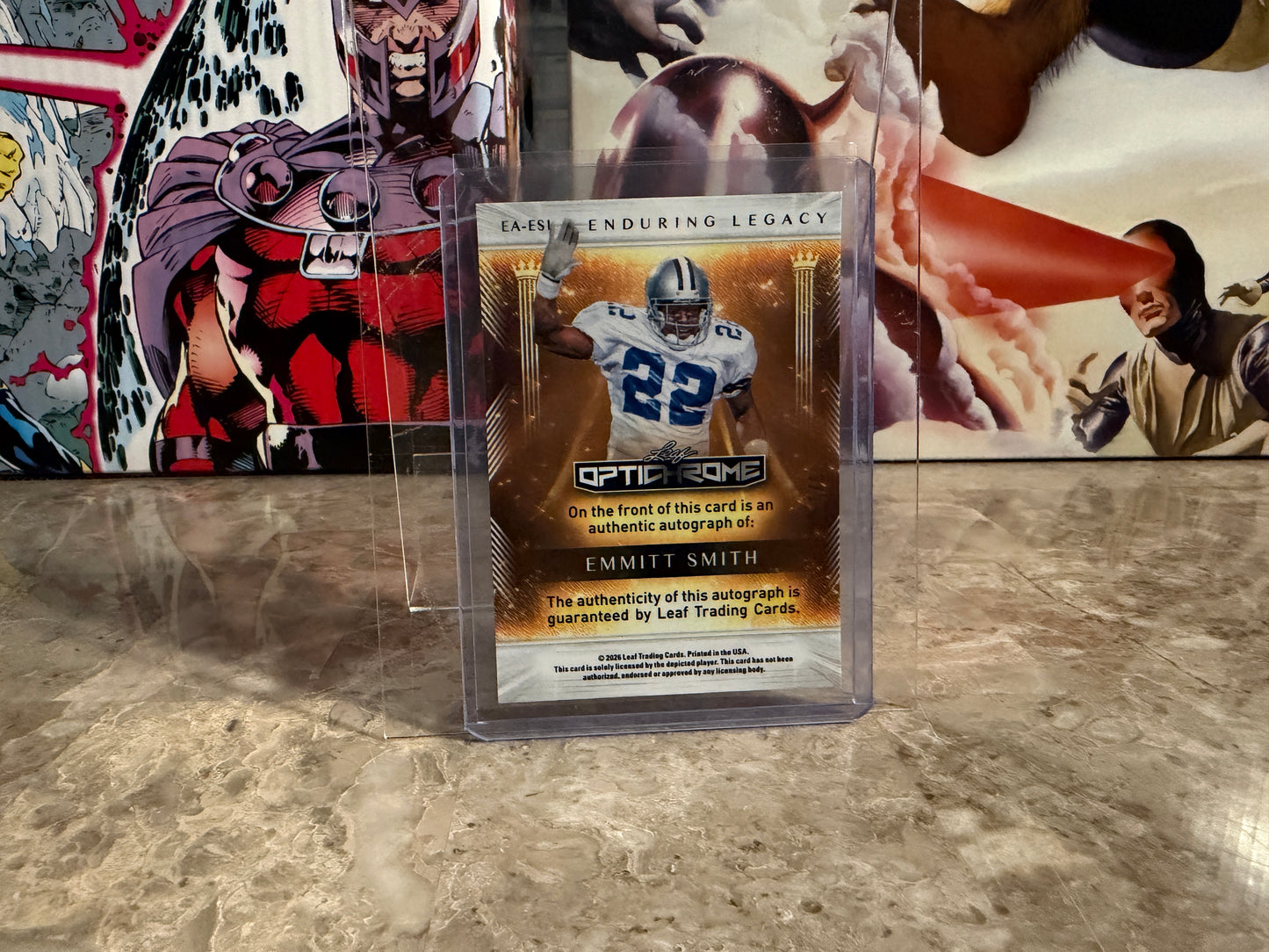 Emmitt Smith 2026 Leaf Optichrome Football Enduring Legacy Auto Gold 1/1