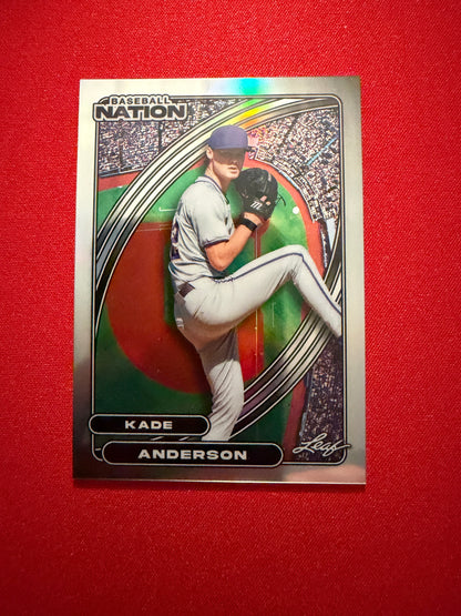 Kade Anderson 2026 Leaf Baseball Nation Base Silver