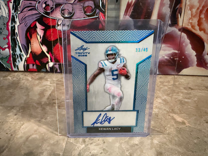 Kewan Lacy 2026 Leaf Trinity Base Auto Platinum Color Match /40