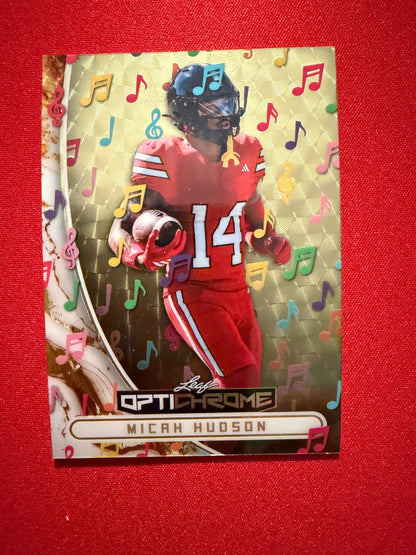 Micah Hudson 2026 Leaf Optichrome Music Super Gold Prismatic 1/1