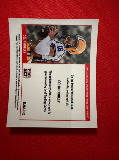 Colin Hurley 2026 Leaf Pro Set Metal 1989 Mini Auto Super Prismatic Red Flood 1/1