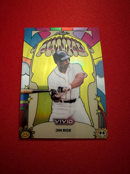 Jim Rice 2026 Leaf Vivid Baseball Funky Yellow One-of-One