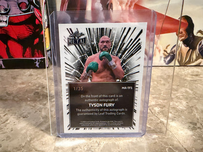 Tyson Fury 2026 Leaf Metal Ring Kings Metal Auto On-Card Crystal 1/35 Bookend