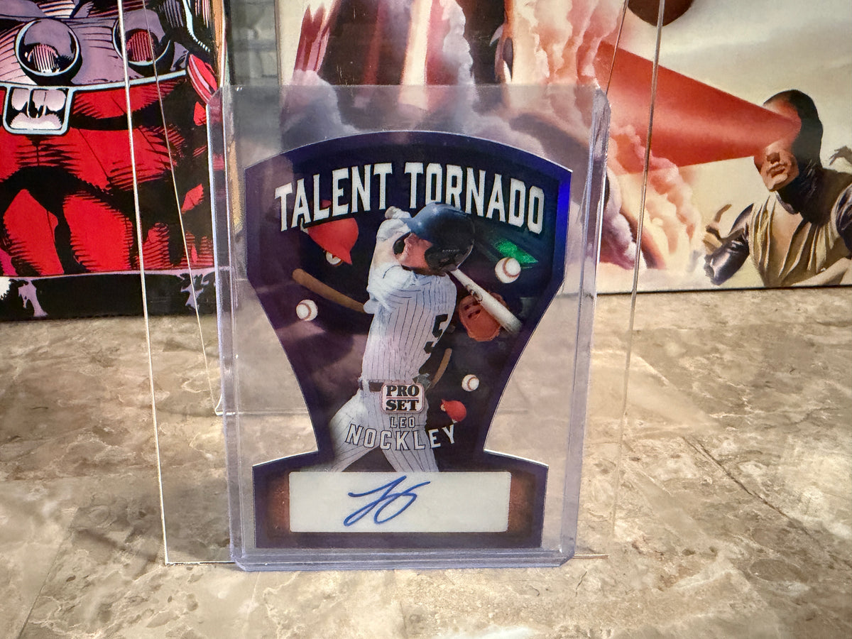 Leo Nockley 2026 Leaf Pro Set Metal Baseball Talent Tornado Auto Purple /8