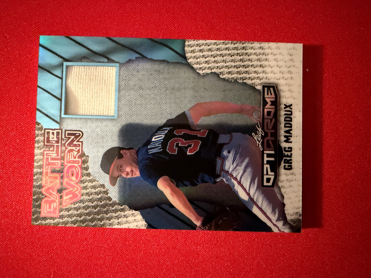 Greg Maddux 2025 Leaf Optichrome Baseball Battle Worn Game-Used Patch /7