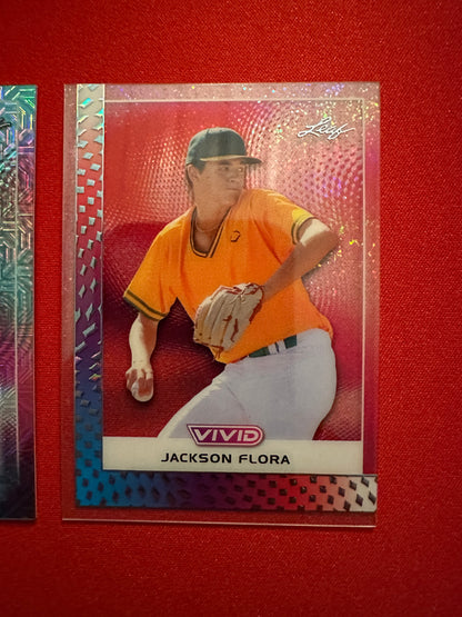 2026 Leaf Vivid Jackson Flora LOT Auto /35 Techno + 1/1 Clear Acetate UCSB