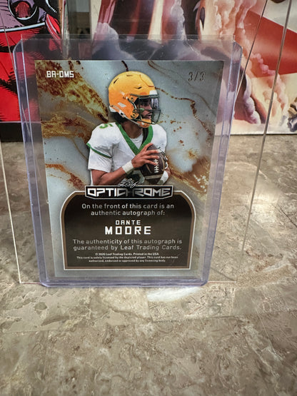 2026 Leaf Optichrome Dante Moore GREEN CRYSTAL AUTO 3/3 Oregon Ducks Color Match