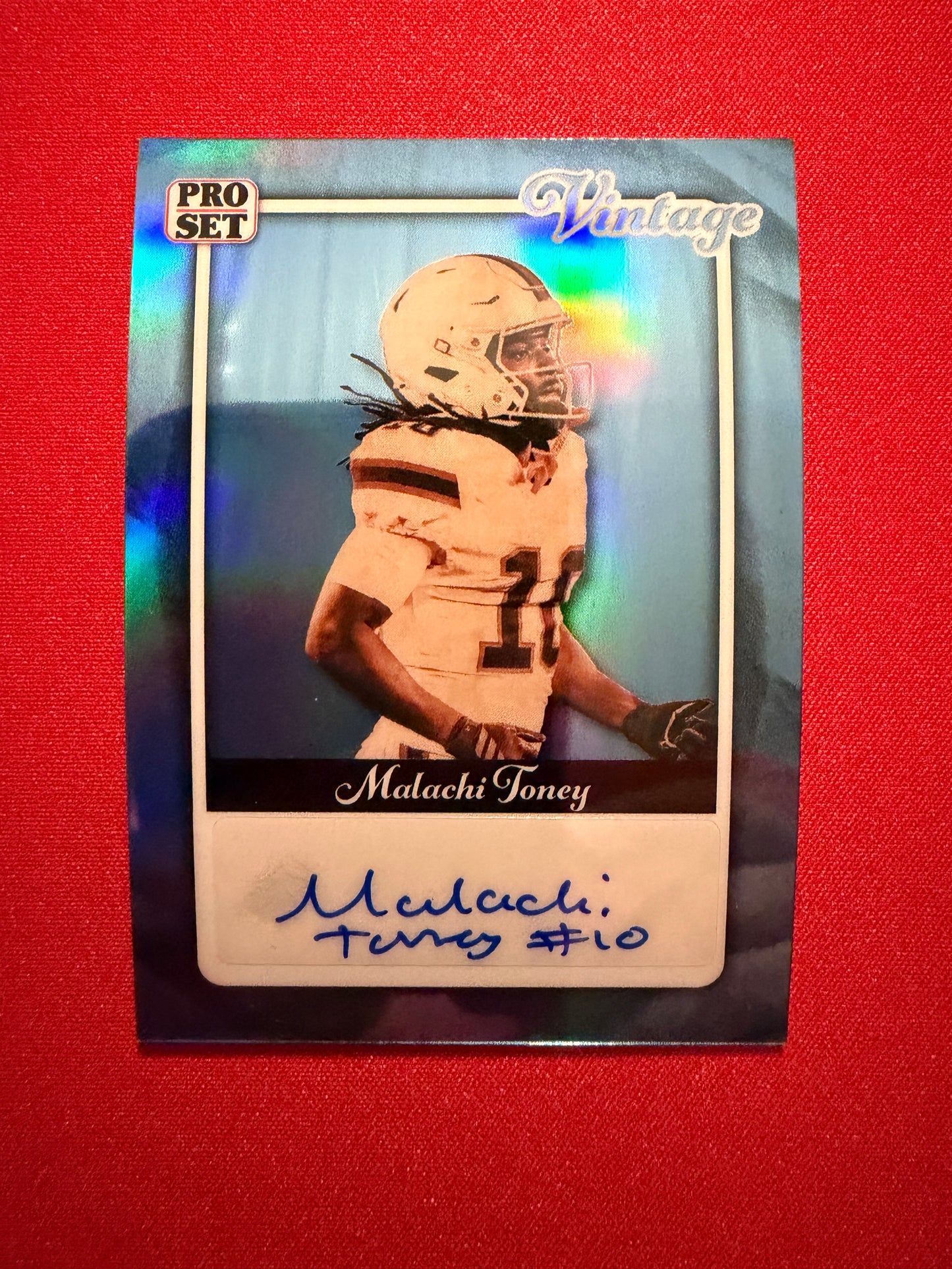 Malachi Toney 2026 Leaf Pro Set Metal Football Vintage Auto Platinum /8