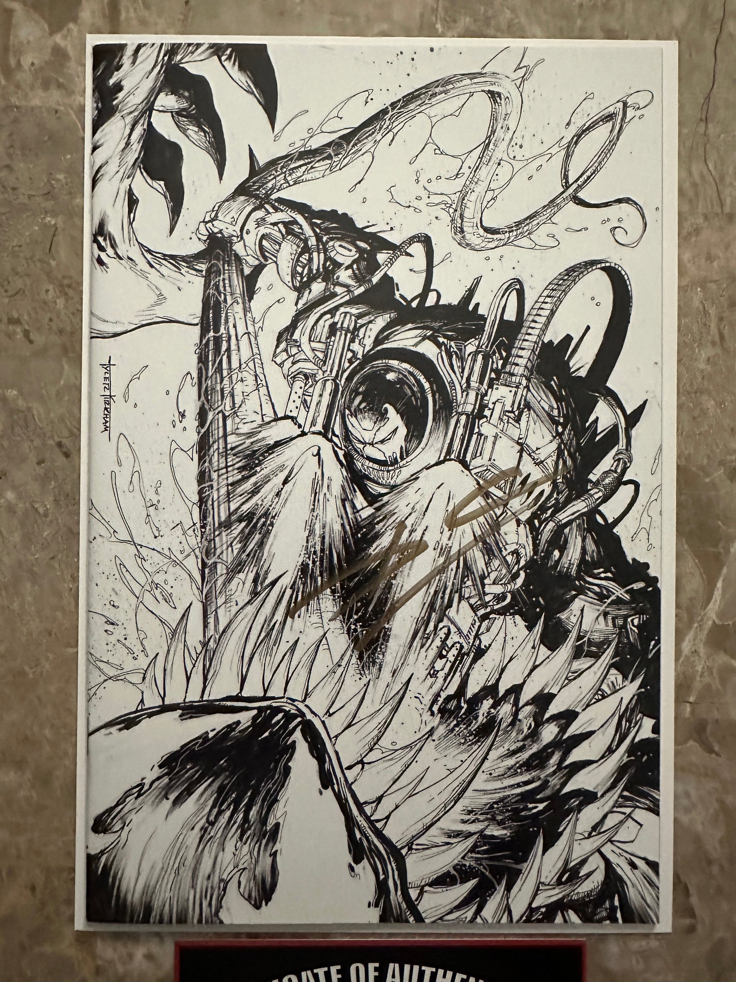 Venom #27 Unknown Comics Sketch Signed Donnie Cates NM+ 9.6 (Marvel 2020)