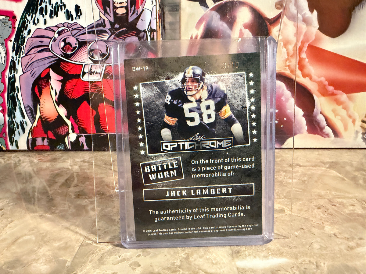 2026 Leaf Optichrome Football Battle Worn Jack Lambert Game-Used /10