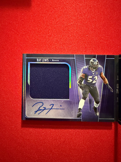 Ray Lewis vs. Eddie George 2025 Panini Silhouette Football Dual Patch Auto Booklet
