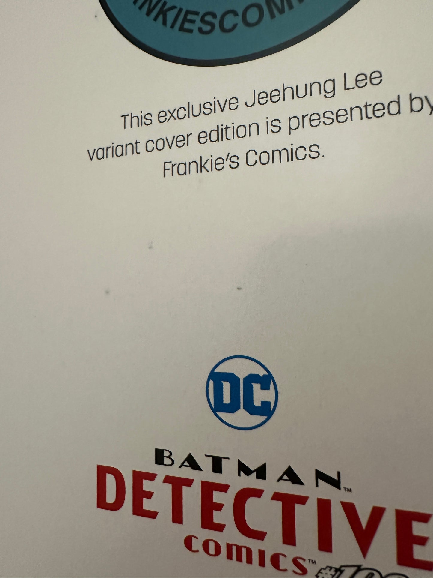 Detective Comics #1000 Frankies Comics Virgin NM+ 9.6 (DC 2019)