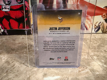 Justin Jefferson 2025 Topps Signature Class Football Green /175 #36
